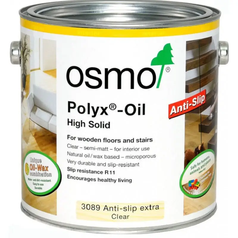 OSMO Hardwax Olie 3089 Kleurloos Anti-Slip R11 2,5L Fabrieksprijs