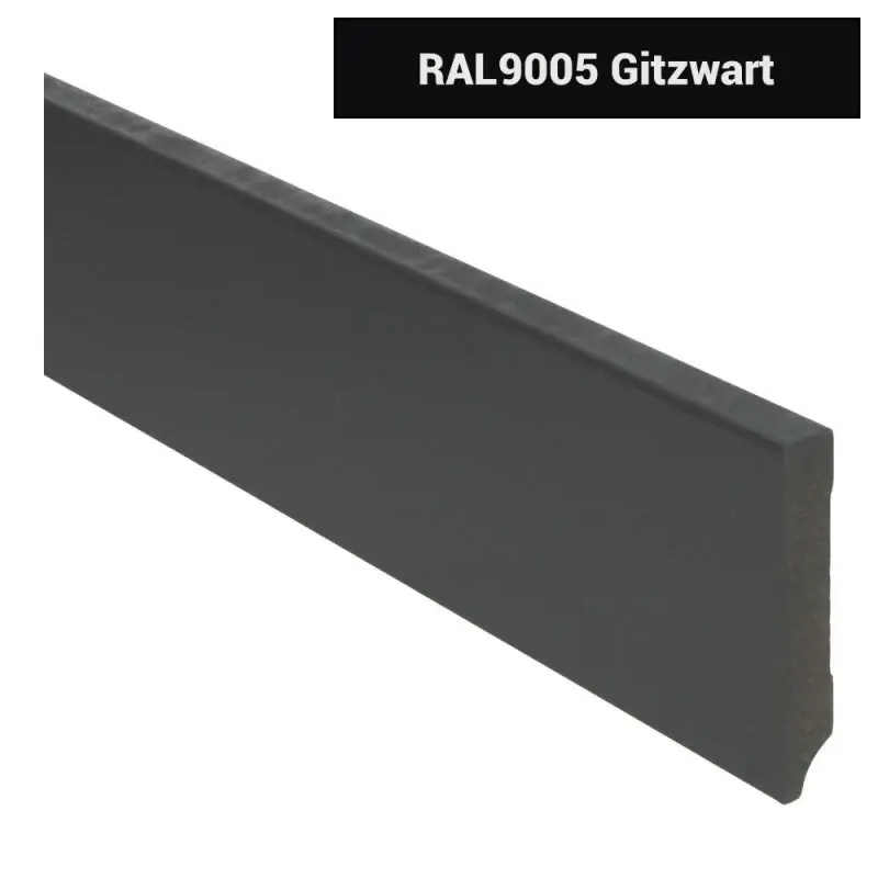 Gratis Retour MDF Moderne plint 90x15 voorgelakt RAL 9005