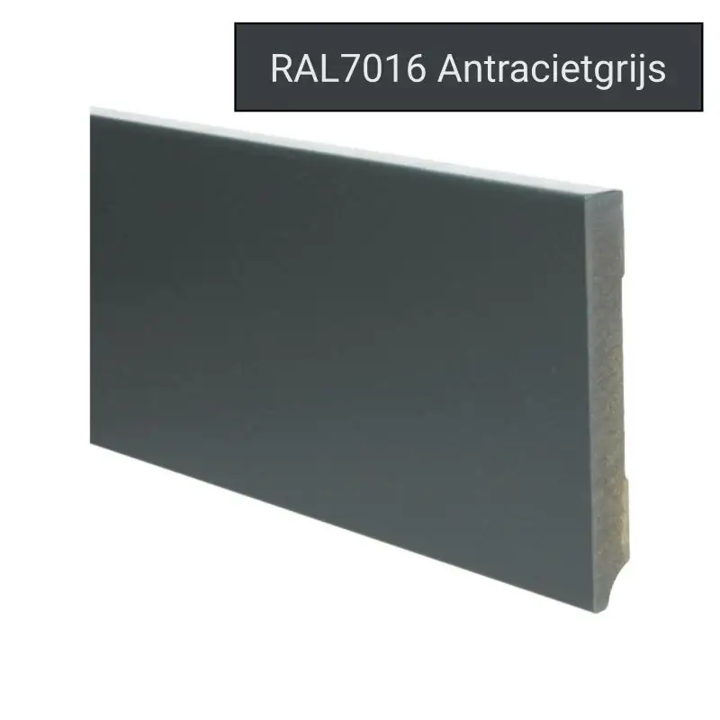 Beste Prijs MDF Moderne plint 120x15 voorgelakt RAL 7016