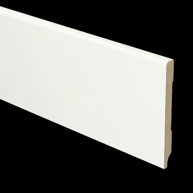MDF Moderne plint 150x12 voorgelakt RAL 9016 Seizoensaanbieding
