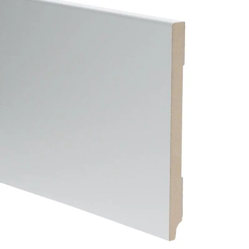 Snelle Levering Plint Modern 120x 9 wit voorgelakt RAL 9010