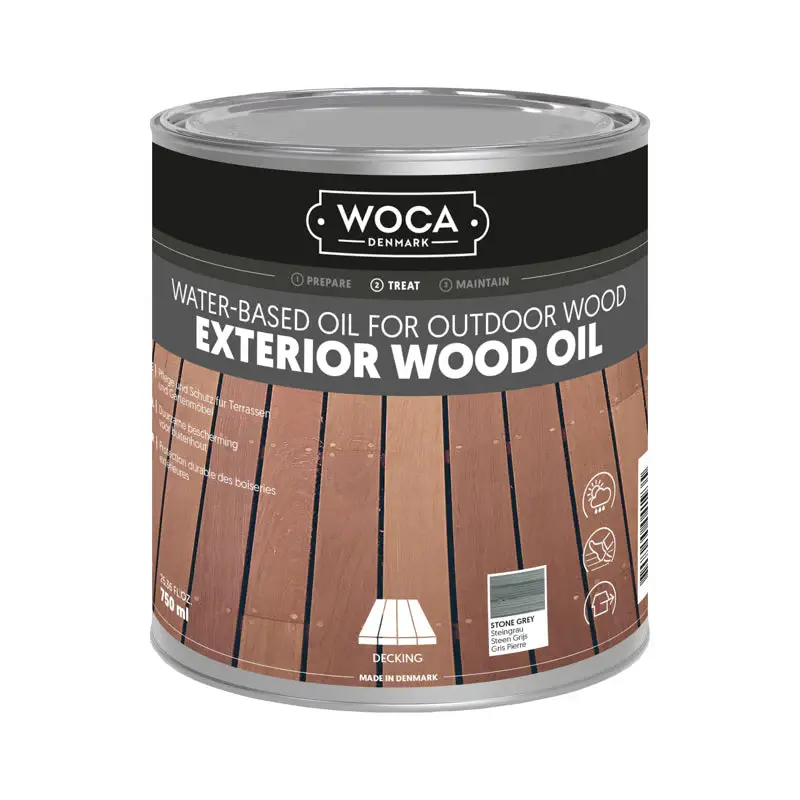 Beperkt Aanbod WOCA Exterior Oil Stone Grey 0,75 L