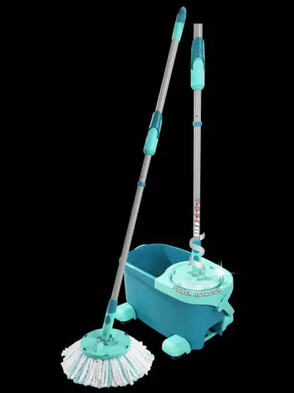 Flitsaanbieding Leifheit clean twist disc mop ergo - dweil compleet systeem met wieltjes