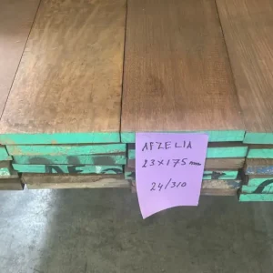 Massief Afzelia 20 x 175 x 3100 mm, gedroogd, 4 zijden geschaafd Alleen Vandaag