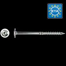 Tellerkopschroef Ø 8x300 Zn (T40) 50 STUKS (flenskophoutschroef) Favoriet
