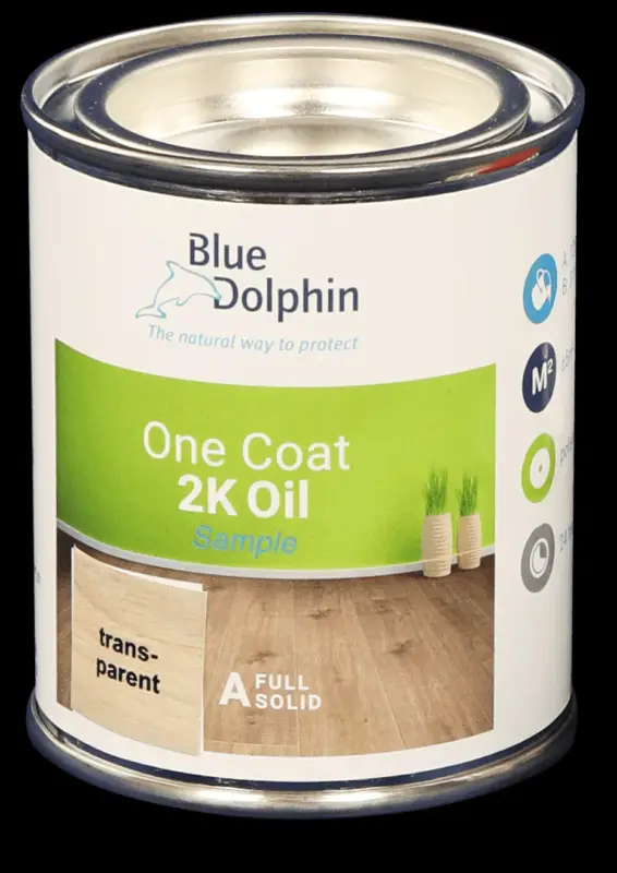 Rechtstreeks Van De Fabrikant Blue Dolphin One Coat 2K Oil Transparant demo/bijwerk blikje ( harder los verkocht)