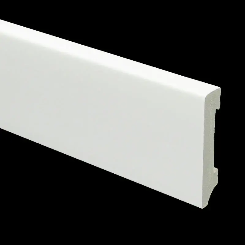 Shop Nu Watervaste kunststof plint Modern recht wit 15x70mm 2,4 meter