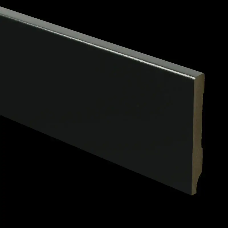 Actieprijs MDF Moderne plint 70x9 voorgelakt RAL 9005
