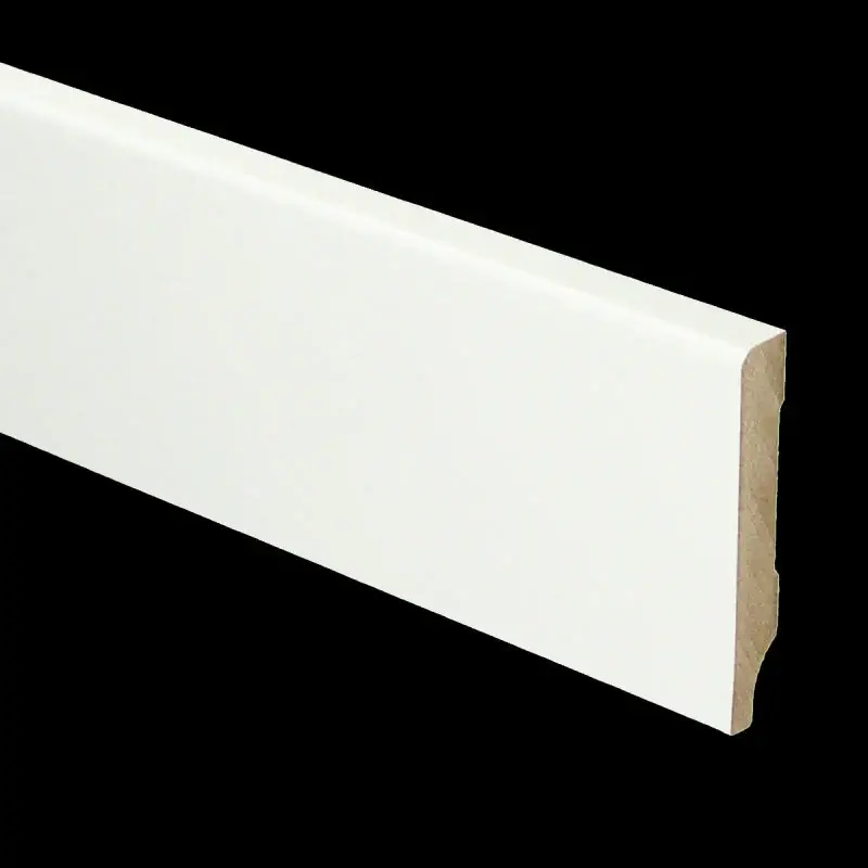 MDF Moderne plint 55x9 voorgelakt RAL 9016 Koopje