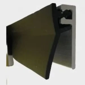 Direct Verzonden Tochtprofiel inbouw alu + zwart rubber 18mm 2,3m¹