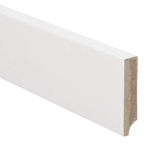 Direct Beschikbaar MDF plint 55x12mm V313 wit gegrond recht